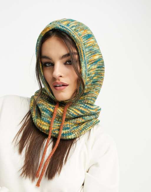 Free People – Turkos, flerfärgad, stegfärgad balaclava