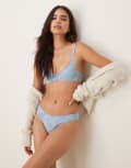 [Free People] Free People underwire broderie bra in clear sky blue 12B Clear Sky