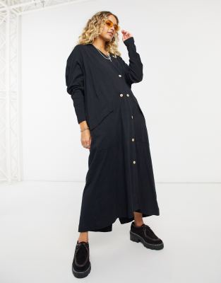 free people black cardigan