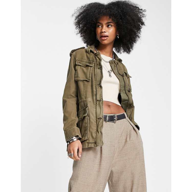Free People utility style lightweight jacket in green ASOS