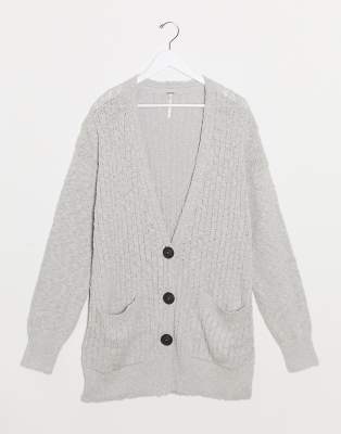 free people grey cardigan