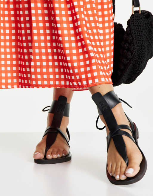 Free People - Vacation Day - Gladiatorsandalen met strikbanden