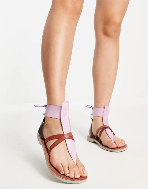Free People - Vacation Day - Gladiatorsandalen met wikkelband in multi