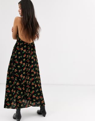 free people floral halter dress FP MART: Vintage: The Originals Floral Halter Dress Midi Dress