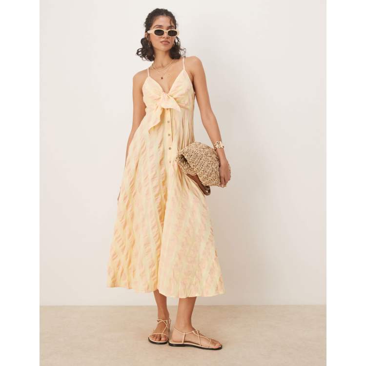 knee length dresses for ladies Free People Pappiet Midi Dress/Rose Combo