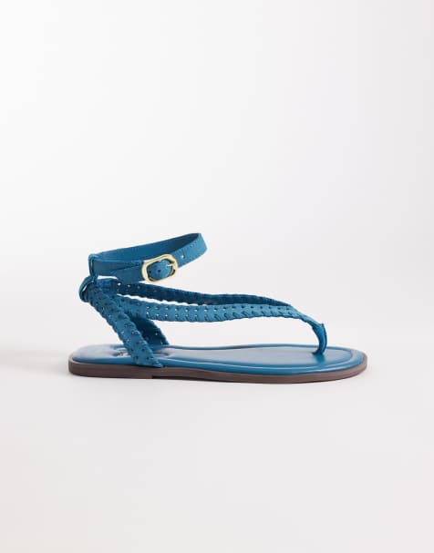 Free People waverly whipstitch sandal in emerald - view 1