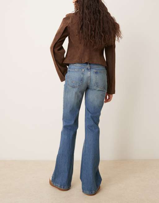 Free People west coast low rise relaxed jeans in blue, 2 of 5