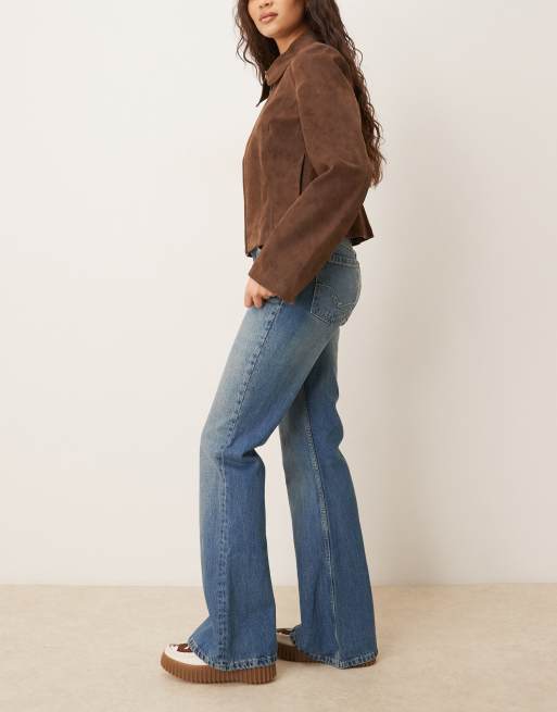 Free People west coast low rise relaxed jeans in blue, 3 of 5