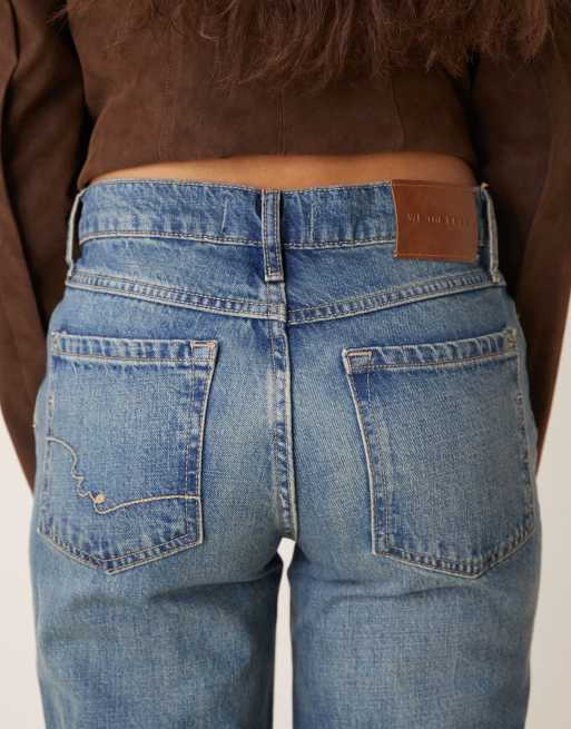 Free People west coast low rise relaxed jeans in blue, 4 of 5