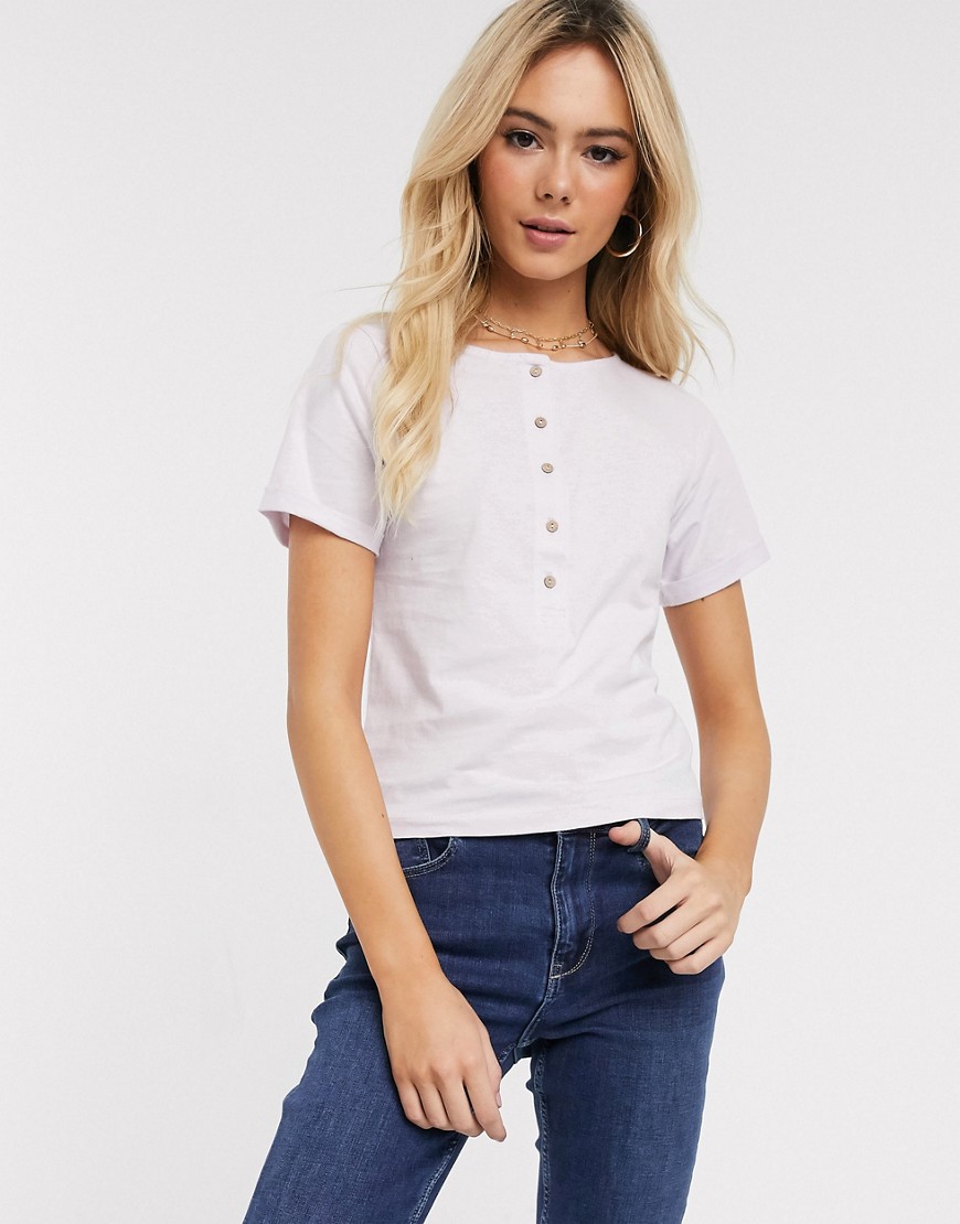 Free People - What's up - Henley in roze-Paars