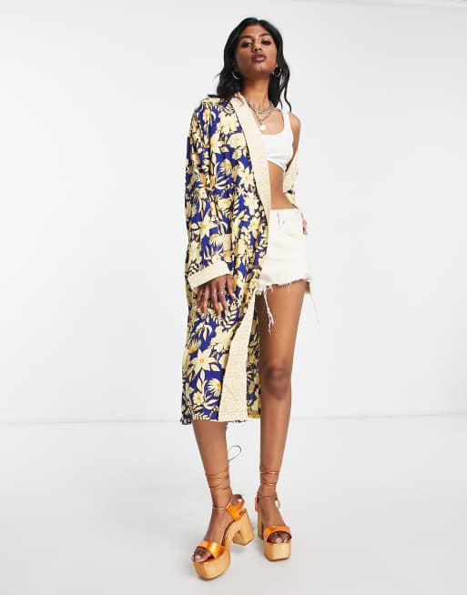 Floral duster outlet jacket