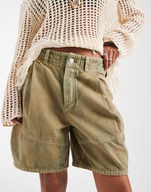 Free People Wild Rebel shorts in washed black, 3 of 5