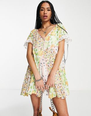 Free People Sweetest Thing floral mini ...