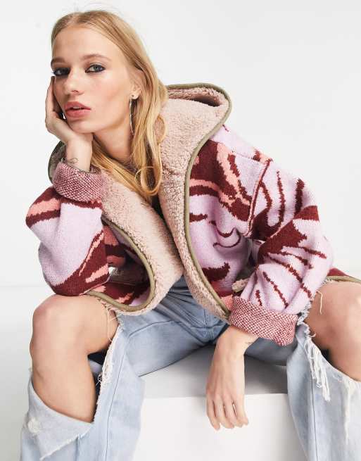 Free People - Winter chill - Omkeerbaar jasje in roze