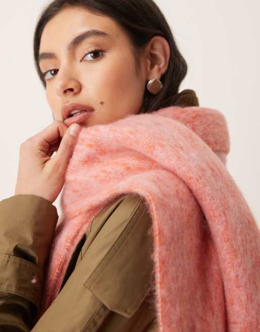 Free People winter chill scarf in pink, 2 of 3