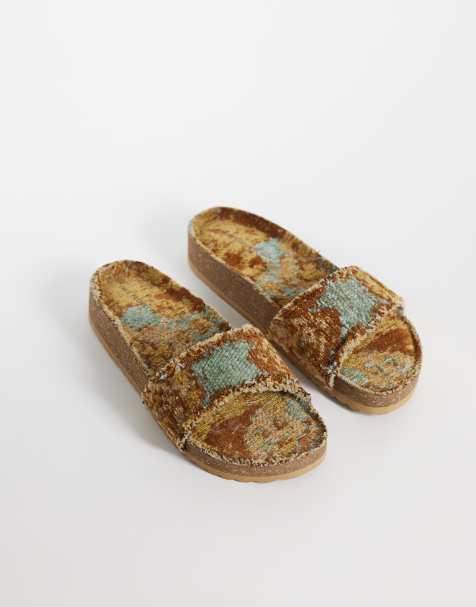 Free People Woven Wonders sandals in blue floral - view 1