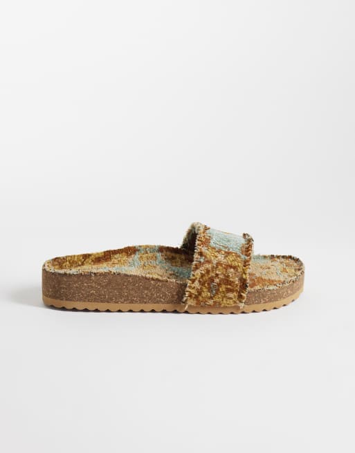 Free People Woven Wonders sandals in blue floral, 4 of 4