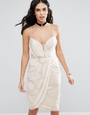 wrap evening dress