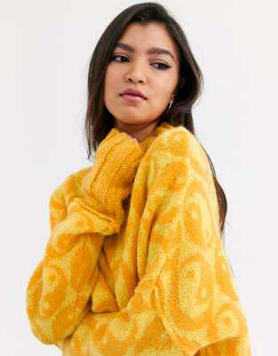 Yellow free people on sale sweater