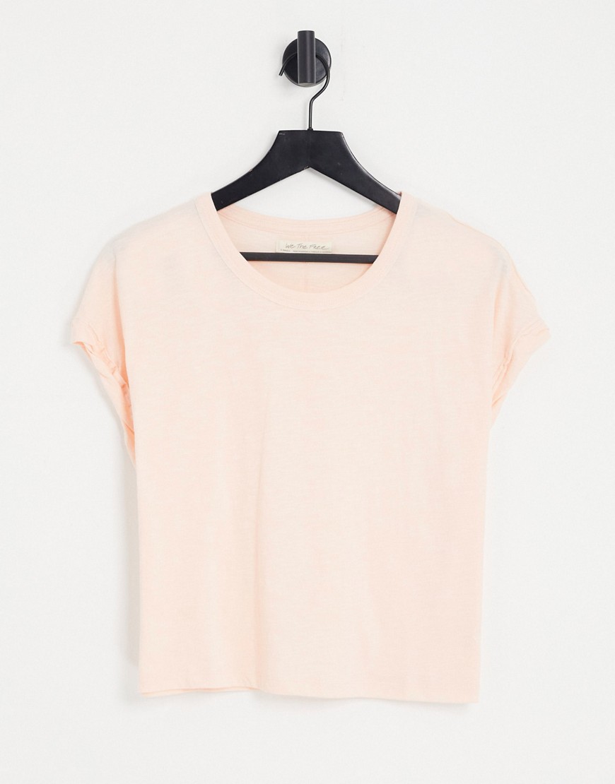 Free People you rock t-shirt in pale pink