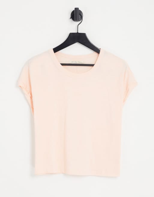 Free People you rock t-shirt in pale pink