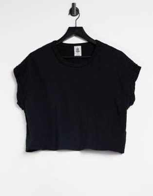 Free People Womens Black You Rock Scooped-neck Cotton-jersey T-shirt L In Black