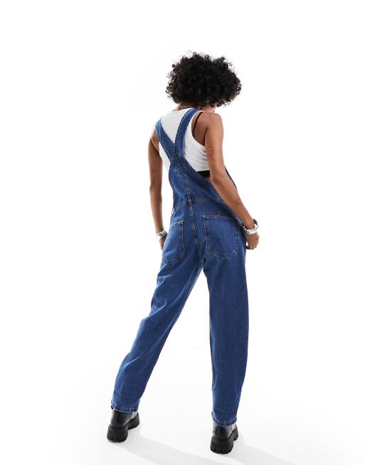 Free People ziggy denim overall dungarees in mid blue wash, 2 of 4