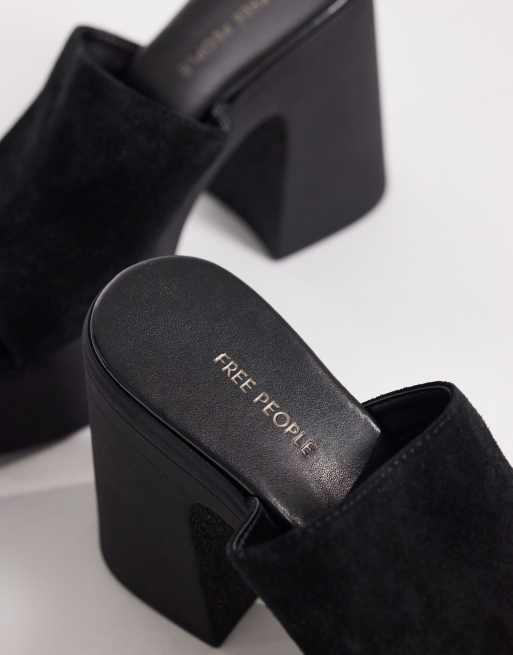 Free People – Zoe – Czarne zamszowe buty na platformie, 2 z 4