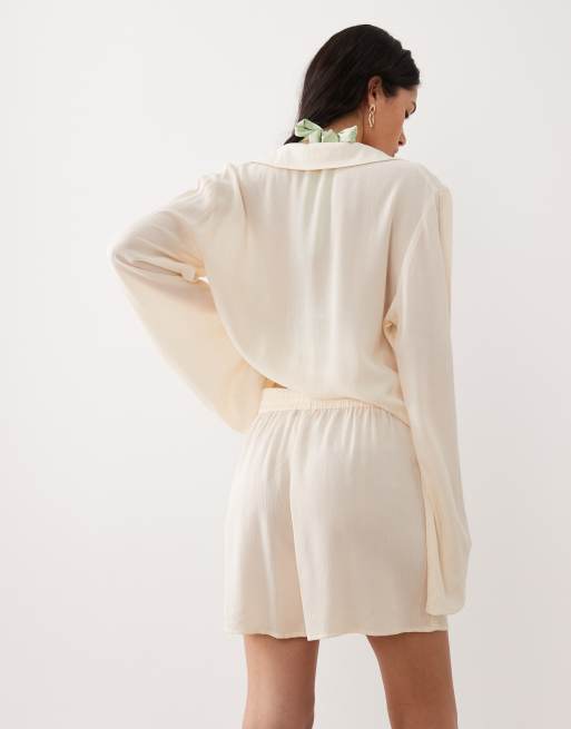 Free Society beach short in cream, 3 of 5