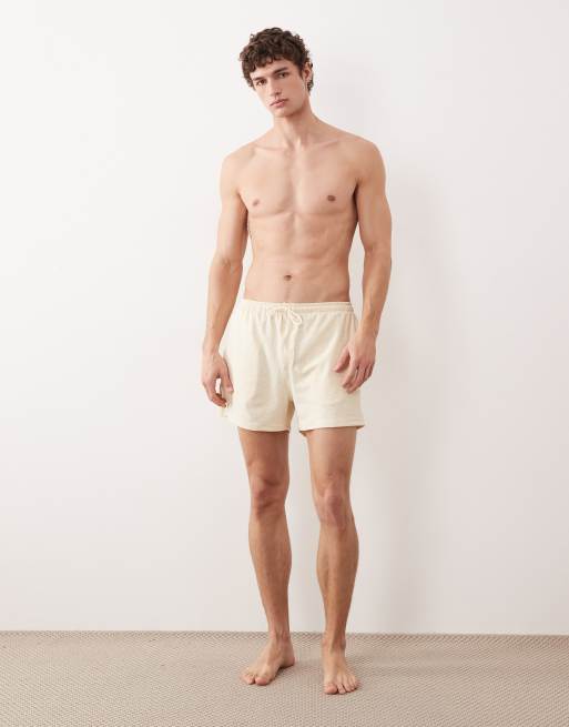 Free Society – Beige badshorts i bäckebölja, 2 av 5