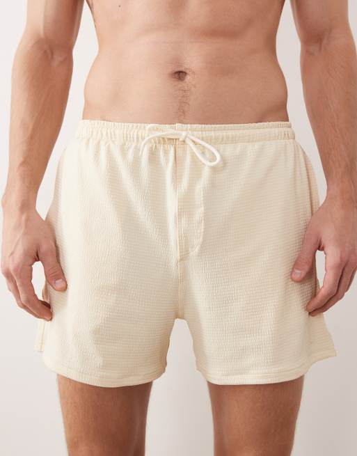 Free Society – Beige badshorts i bäckebölja, 5 av 5