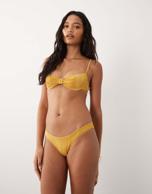 Free Society - Bikini in gouden glitter, 2 van 3