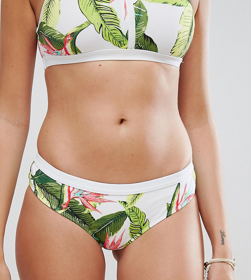 Free Society – Bikiniunderdel med palmmönster-Flerfärgad