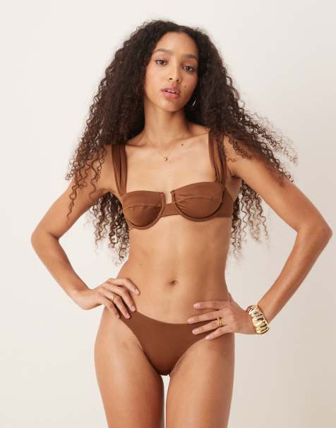 Free Society - Brun bikini med bøjle - view 1