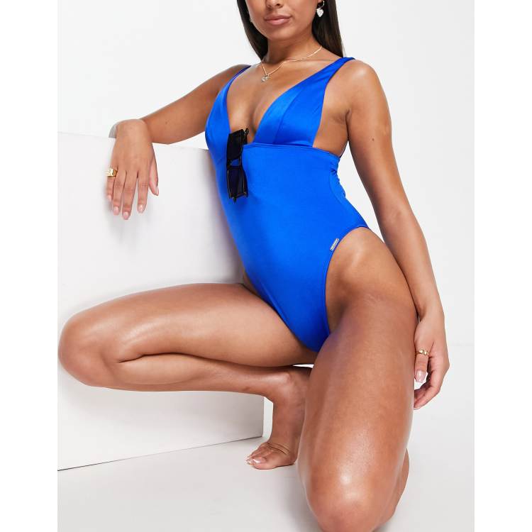 Asos cheap blue swimsuit