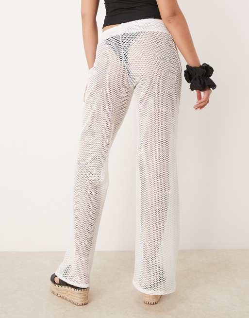 Pants Womens White Mesh Beach Pants Cupshe Bathing Suit For Women