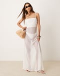 [Free Society] Free Society knit maxi beach dress in white S White