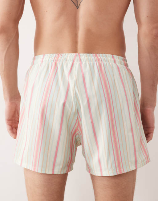 Free Society - Mintgrønne stribede badeshorts, 5 af 5