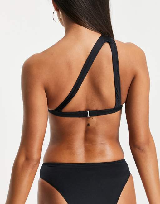 Free Society - Mix and Match - Haut de bikini asymétrique à découpe - Noir, 2 de 4