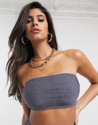 scrunch bandeau bikini top