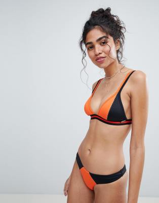 black and orange bikini