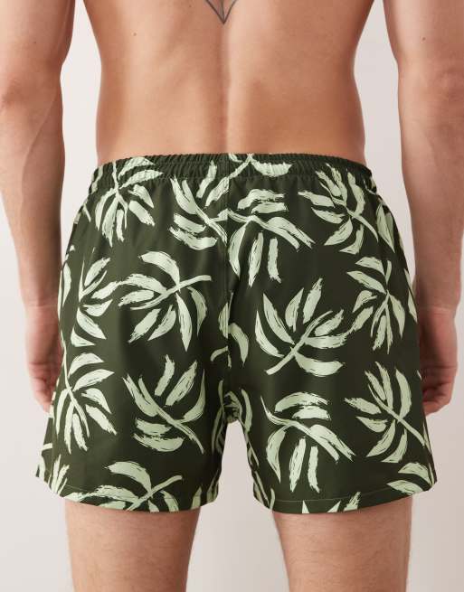 Free Society palm print swimshort in khaki, 5 of 5