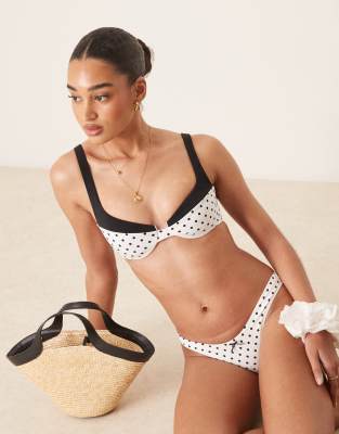 Free Society Polka Dot Underwire Bikini Top