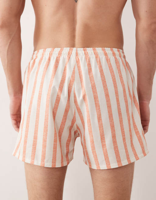 Free Society swimshort in orange stripe, 5 of 5