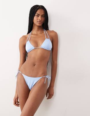 Free Society Tie Side Bikini Bottom In Blue