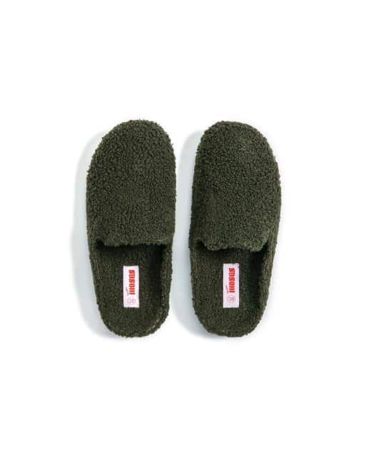 Freedom Moses Kush slipper in olive in olive