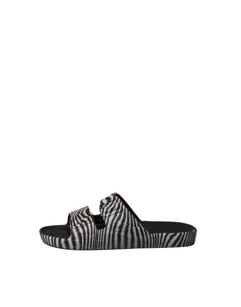 Freedom Moses scented sandals in black zebra - view 1