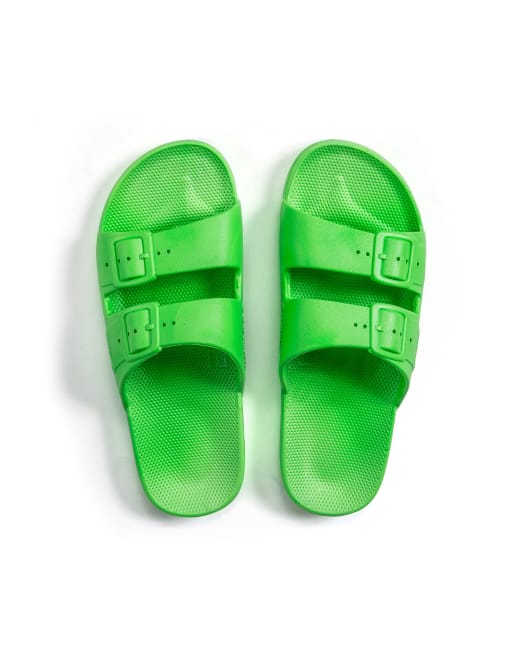 Freedom Moses scented sandals in green neon ASOS