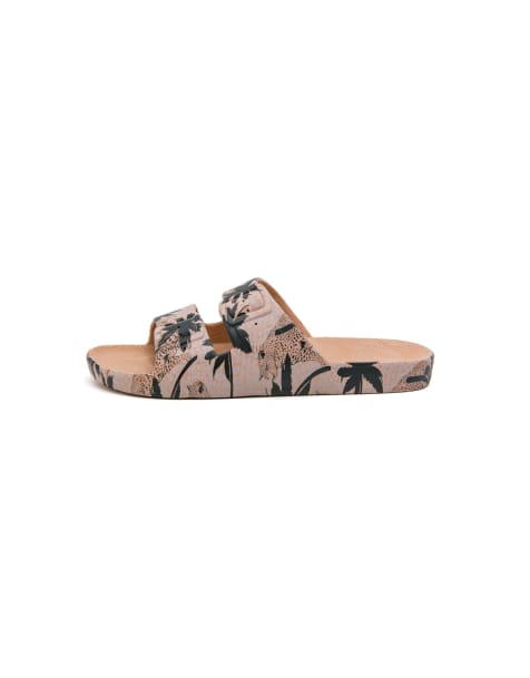 Freedom Moses Scented sliders in camel with jungle print in camel - view 1