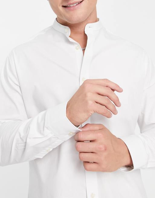 Banded collar french cuff best sale dress shirts